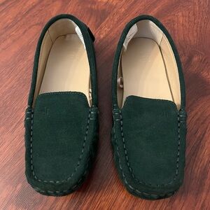 Dark Green Suede Loafers